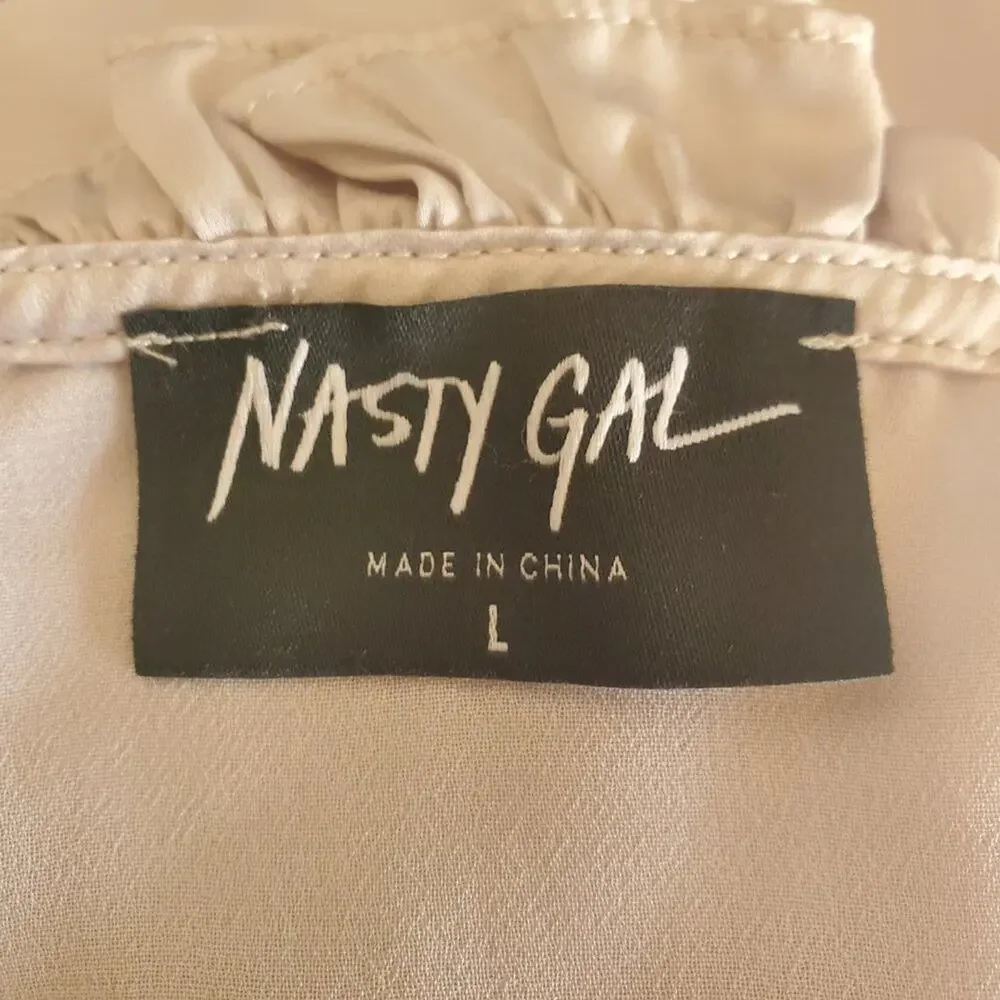 Nasty Gal Silver Romper Large - Picture 7 of 10